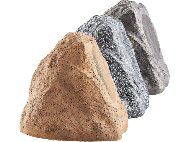 OSD Audio 6.5' Brown High Fidelity Outdoor Rock Speaker 150W Weather Resistant Passive Stereo Pair RS670
