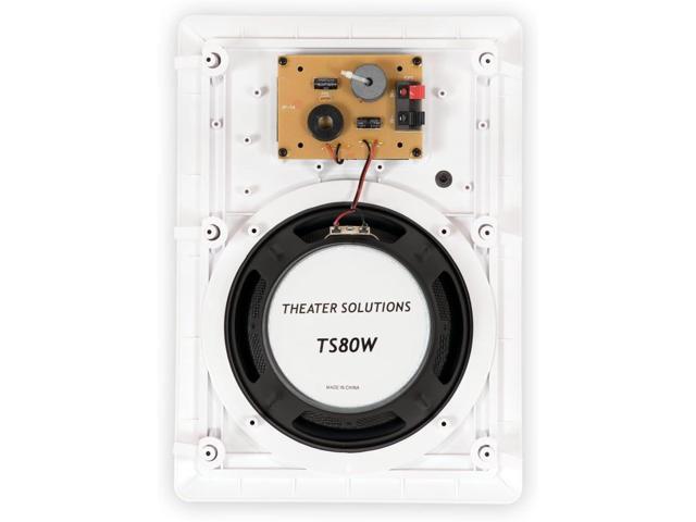 Theater Solutions TS80W in Wall 8' Speakers Surround Sound Home Theater Pair