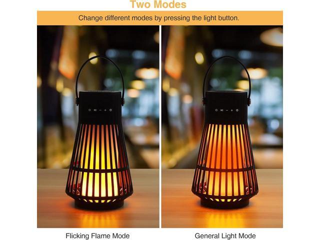 Outdoor Bluetooth Speaker with Flame Atmosphere, Led Waterproof Wireless Torch Speaker, Stereo Sound, Cool Gadgets for Camping, Yard, Party, Home,...