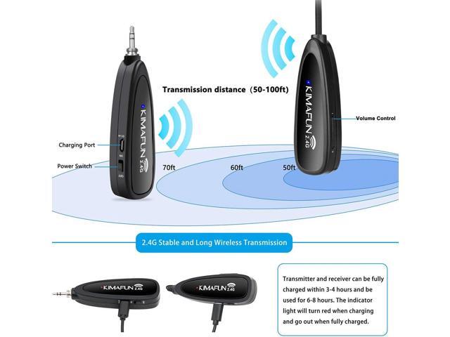 KIMAFUN Headset Wireless Microphone System, No Need Bluetooth, Waterproof Head Mic for Fitness Instructor, Teaching Online, Yoga Classroom,...