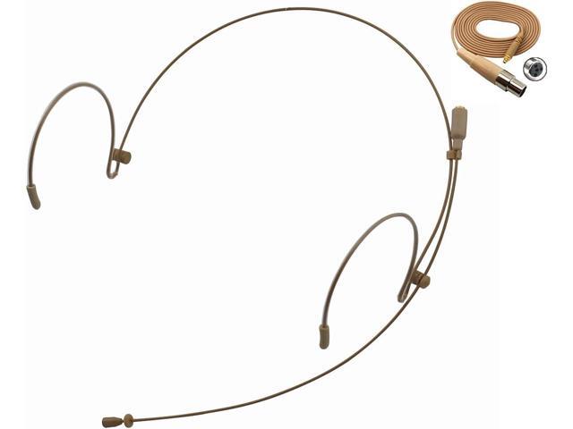 J K Pro Earhook Headset Headworn Microphone MIC-J 071S Compatible with Shure Wireless System - Mini XLR TA4F Detachable Cable