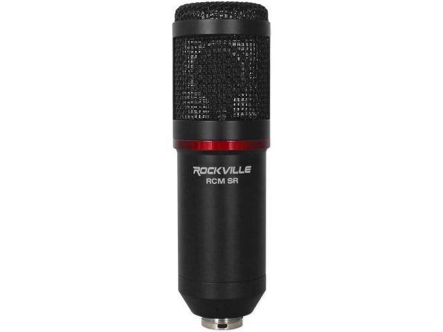 Rockville RCM SR Condenser Mic, Studio Recording, Samsung Capacitors, Cardioid Pattern, 25mm Cartridge, Low Noise, Durable Zinc Body & Steel Head,...