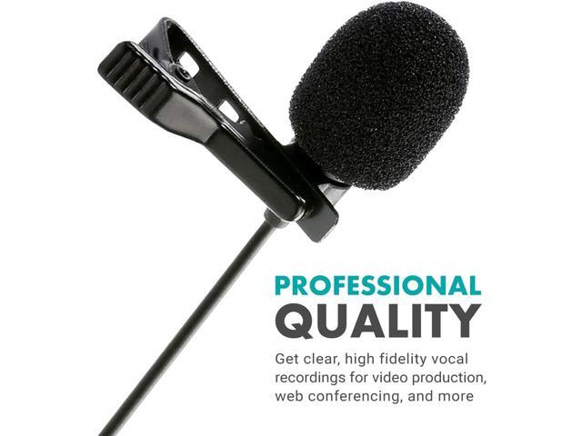 Movo M1 USB Lavalier Lapel Clip-on Omnidirectional Computer Microphone for Laptop, PC and Mac, Perfect Podcasting, Gaming, Streaming and Desktop...