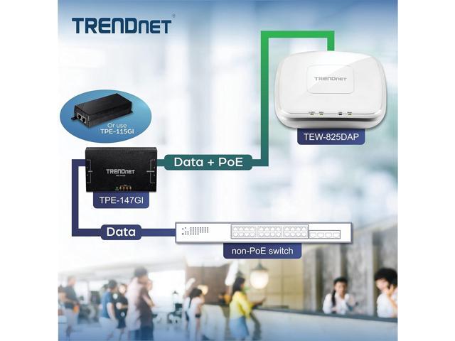 TRENDnet AC1750 Dual Band PoE Access Point, 1300Mbps WiFi AC+450 Mbps WiFi N, WDS Bridge, WDS Station, Repeater Modes, Band Steering, WiFi Traffic...