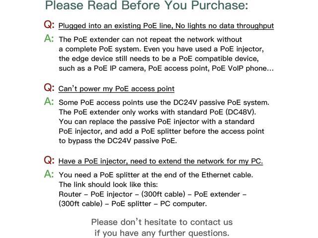 FASTCALBING Waterproof Direct Burial PoE Extender for IP Camera, Ethernet Extension Breaking 100m Distance Limit, IEEE 802.3af/at/bt, PoE+, Plug...