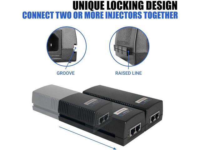 BV-Tech Gigabit Power Over Ethernet PoE+ Injector 30W Plug & Play up to 325 Feet