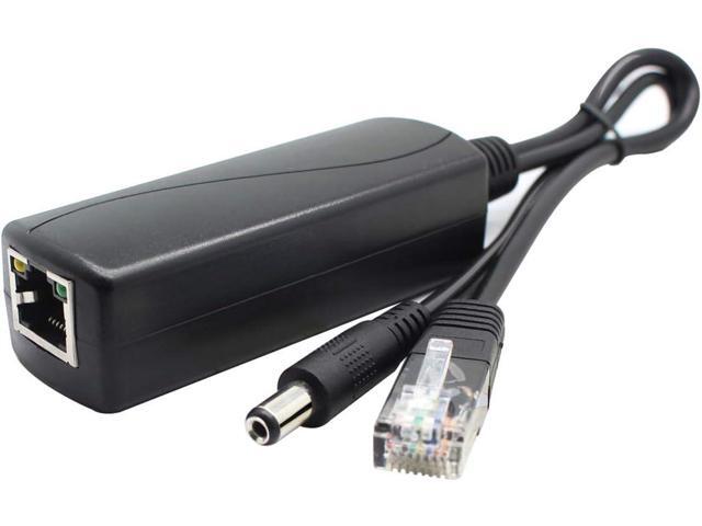 ANVISION 2-Pack Gigabit PoE Splitter, 48V to 12V 2A Ethernet Adapter, for Security Camera, AP, Voip and More, AV-PS12-G