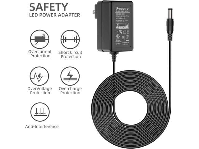 Hitlights 110VAC to 12 VDC 2-Amp 24-watt LED Power Adapter Transformer