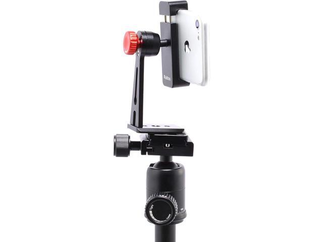 Phone Holder for Tripod, Metal Cellphone Tripod Adapter 360 Degree Rotation Vertical Video Smartphone Bracket Clip Compatible with iPhone X XS XR 8...