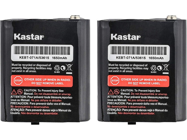 Kastar 2 Pack Two-Way Radio Rechargeable Battery Replacement for Motorola Em1000 53615 m53615 KEBT-071-A KEBT-071-B KEBT-071-C KEBT-071-D Talkabout...