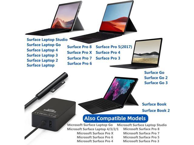 Surface Pro Surface Laptop Charger,65W Power Supply Adapter[Updated] for Microsoft Surface Pro 9/8/X/7+/7/6/5/4/3,Surface Laptop...