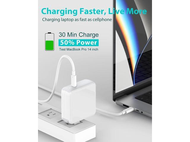 10ft Charger for MacBook Pro/Air 16, 15, 14, 13 inch 2025, 2024, 2023, 2022, 2021, 2020, M1 M2 M3 M4, 96W USB C Power Adapter, LED, 100W USB-C...