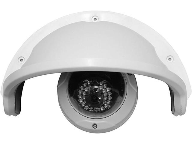 SDS DS-1250ZJ Universal Sun Rain Shade Camera Cover Shield for Outdoor Camera (4 Pack, White)
