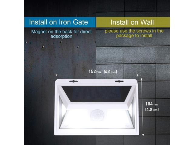Upgrade with Magnet 3Pack Solar Motion Sensor Lights, Ultra Bright Outdoor Lights, 270 ° Wide Angle Waterproof Safety Lights, sunblast Atomic Beam,...
