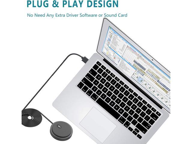 Upgraded USB Conference Microphone for Computer, 360° Omnidirectional Condenser Mic with Mute Key, Great for Video Conference, Gaming, Chatting,...