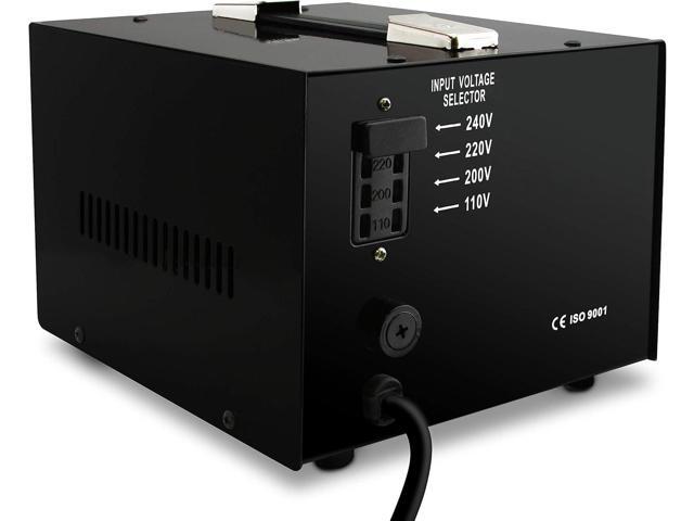 1000 Watt Voltage Converter Transformer - Heavy Duty Step Up/Down AC 110V/120V/220V/240V Power Converter - Circuit Breaker Protection DC 5V USB...