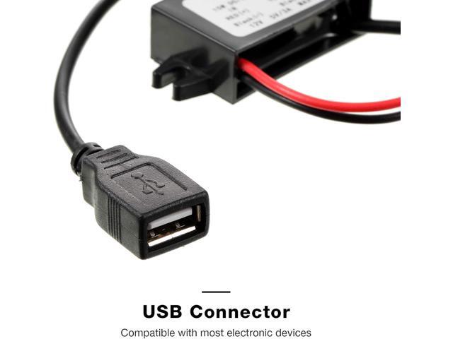 Weewooday 12V to 5V DC Converter Buck Module USB Output Power Adapter DC Regulator Car Power Converter