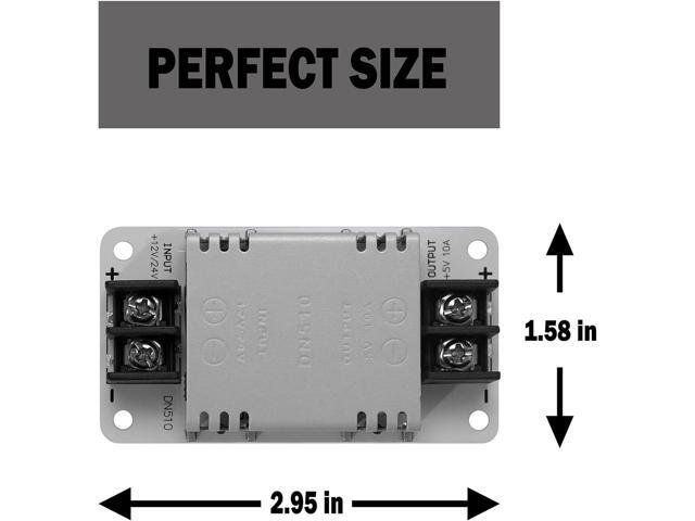 50W DC 12V 24V to 5V 10A Buck Converter Light Voltage Regulator Power Vehicles Power Supply