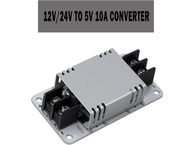 50W DC 12V 24V to 5V 10A Buck Converter Light Voltage Regulator Power Vehicles Power Supply