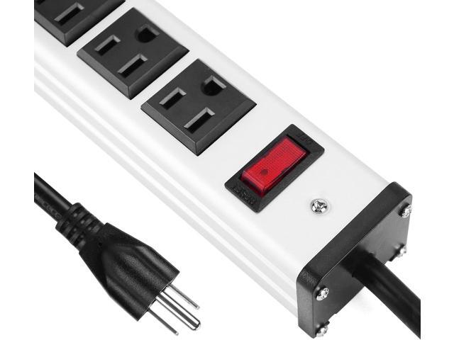 Oviitech 16 Outlets Heavy Duty Metal Socket Power Strip,15-Foot Long Extension Cord with Circuit Breaker. Mounting Brackets...