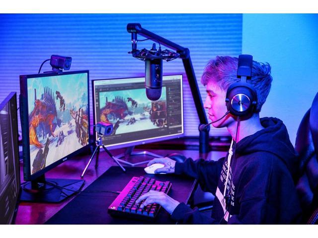 Blue Microphones Compass Premium Tube-Style Microphone Broadcast Boom Arm with Internal Springs, Desktop Clamp and Built-in Cable Management for...