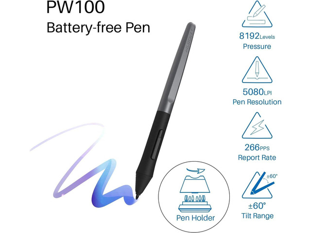 Huion Inspiroy H950P Graphics Drawing Tablet with Tilt Feature Battery-Free Pen 8192 Pressure Sensitivity and 8 User-Defined Shortcuts,Compatible...