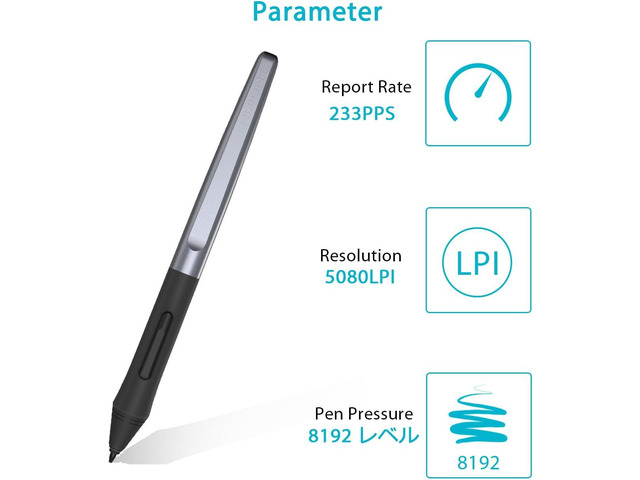HUION PW100 Battery-Free Stylus for Huion Inspiroy H640P H950P H1060P H610Pro V2 HS610 HS64 H420X H580X H610X Graphics Tablet