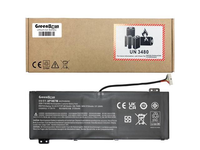 GREENTECH AP18E7M KT.00407.009 BATTERY FOR ACER ASPIRE A715-74G AN517-51 AN515-54 AN515-55 AN517-51 AN715-51 CONCEPT D CN315-71 CN517-71 HELIOS 300...
