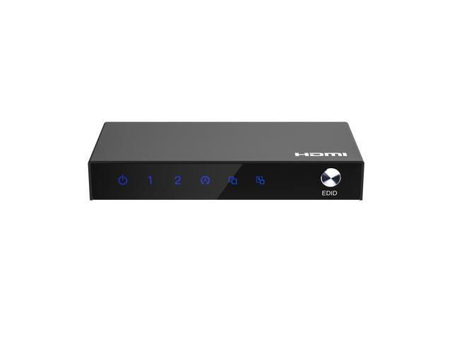 PORTTA 4K HDMI 2-Port Video Splitter 1x2 HDMI Splitter w/ Solid Aluminum Housing 4K 60Hz