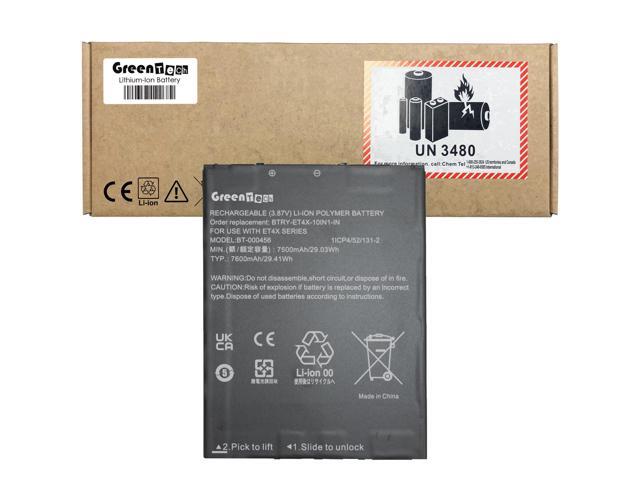 GREENTECH BTRY-ET4X-10IN1-01 BATTERY FOR ZEBRA ET40 ET45 ET40HC ET45HC ET4X 10' INCH TABLET 7600MAH 29.41WH BT-000456 1ICP4/52/131-2