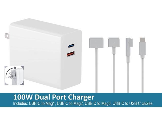 GREENTECH 100W USB-C CHARGER FOR MACBOOK PRO, MACBOOK AIR, MACBOOK, IPAD, IPHONE COMPATIBLE WITH MXN53AM/A MW2L3AM/A MC556LL/B MYH83LL/A MW2G3AM/A...