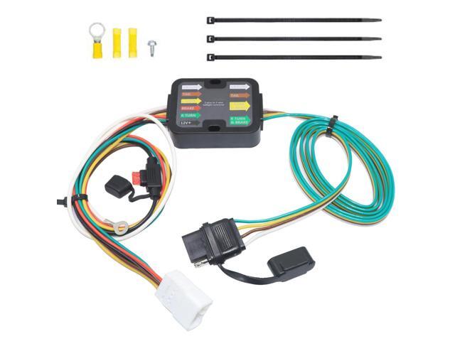 CARROFIX Vehicle Wiring Harness Kit with 4-Pole Flat Trailer Connector for Select Subaru