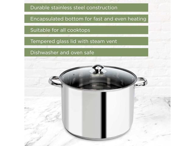 Ecolution Stainless Steel Stock Pot, 12-Quart