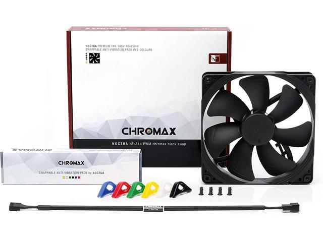 Noctua NF-A14 PWM chromax. Black. swap, Premium Quiet Fan, 4-Pin (140mm, Black)