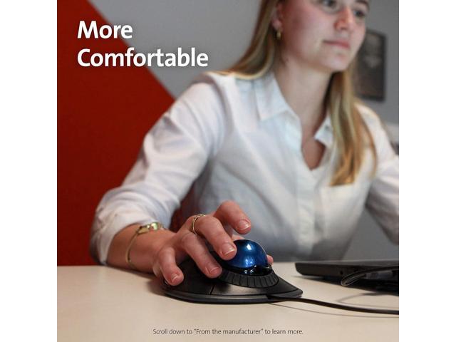 Kensington - Orbit 72337 Optical Gaming Ambidextrous Mouse with Scroll Ring - Wired - Black and Blue - image 9