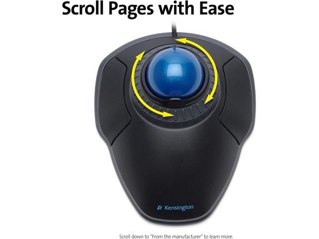 Kensington - Orbit 72337 Optical Gaming Ambidextrous Mouse with Scroll Ring - Wired - Black and Blue - image 11