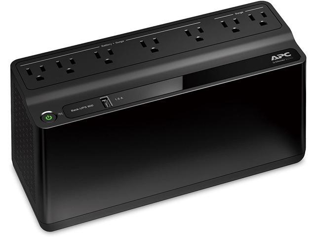 APC - Back-UPS 600VA, 120V, 1 USB charging port, 7 NEMA outlets (2 surge) - Black - image 10