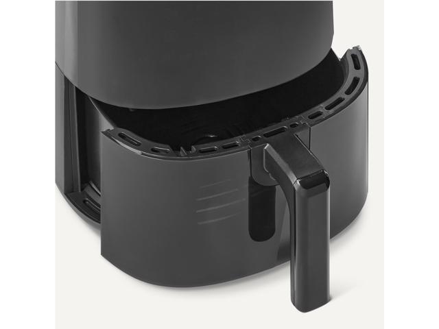 Fashion 6-Quart Air Fryer with Easy View Window, 8 Preset Menus, 1550W, Black