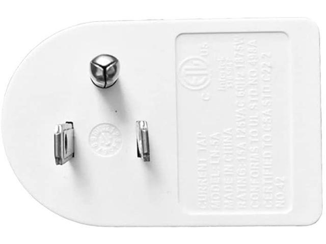 oviitech 3 Pack Grounded Outlet Wall Tap Adapter with On/Off Power Switch,Single Outlet with Switch in White