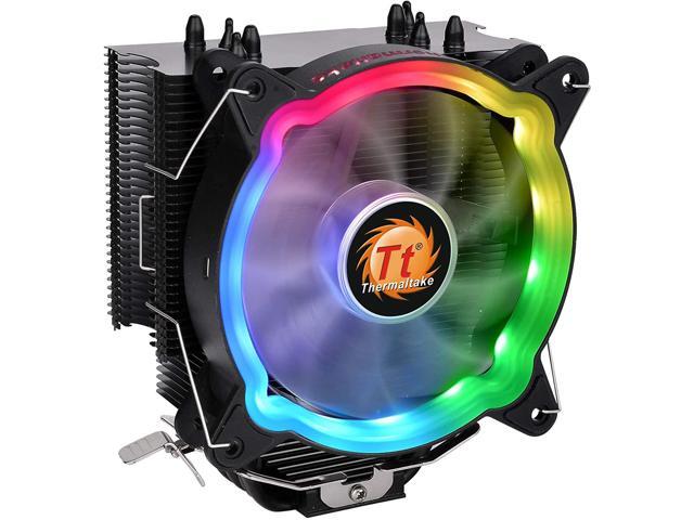 Thermaltake - UX200 5V Motherboard ARGB Sync 16.8 Million Colors 15 Addressable LED Intel/AMD Universal CPU Cooler - Black - image 9