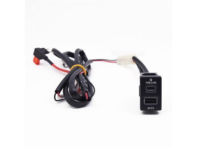 Acaigel 18W Car Charger Type-C+Qc3.0 Fast Charging For Honda Accord Civic City Fit Cr-V