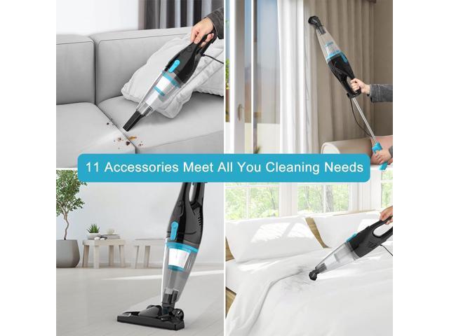 Intercleaner Corded Vacuum Cleaner, 15KPa Powerful Suction with 400W Motor, 12 in 1 Lightweight Bagless Stick Vac with Handheld, Ultra Quiet, for...