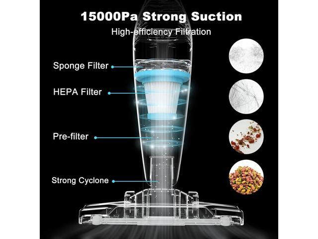 Intercleaner Corded Vacuum Cleaner, 15KPa Powerful Suction with 400W Motor, 12 in 1 Lightweight Bagless Stick Vac with Handheld, Ultra Quiet, for...