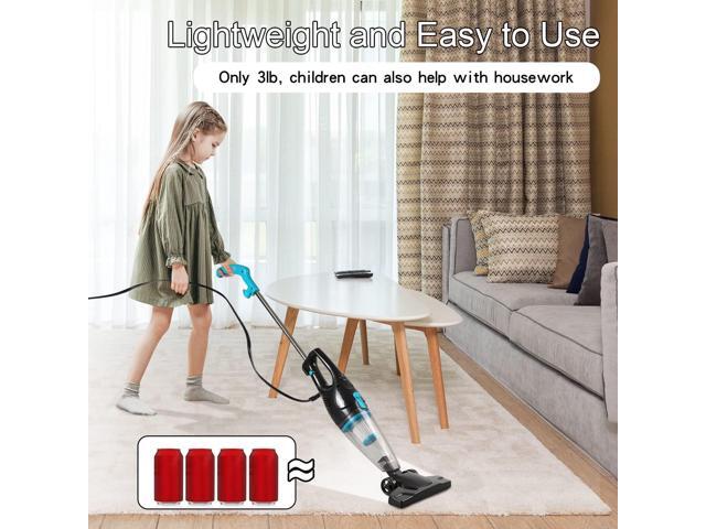 Intercleaner Corded Vacuum Cleaner, 15KPa Powerful Suction with 400W Motor, 12 in 1 Lightweight Bagless Stick Vac with Handheld, Ultra Quiet, for...