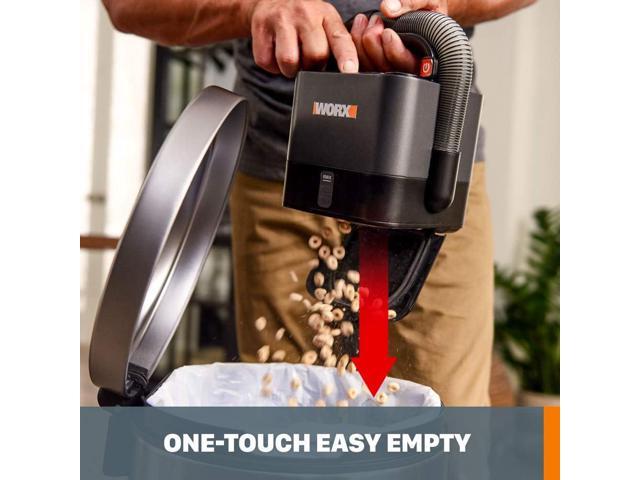 WORX WX030L 20V Power Share Cordless Cube Vac Compact Vacuum, Black
