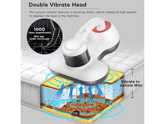 Hersven Mattress Vacuum Cleaner, UV Bed Vacuum Cleaner 12KPa Handheld Vacuum Upgraded Effectively Clean Up Bed, Pillows, Cloth Sofas, Carpets and...