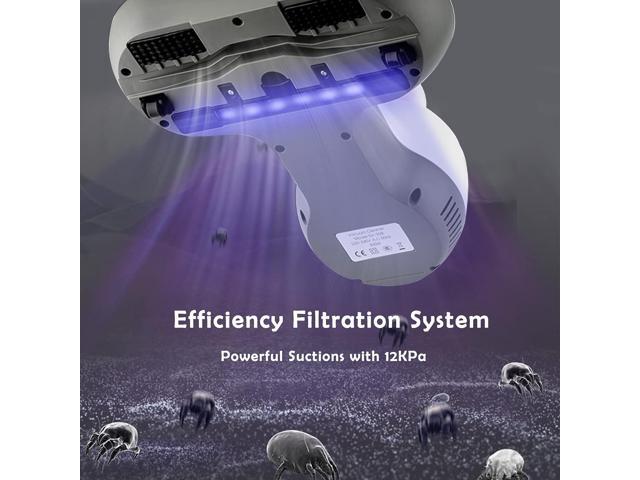 Hersven Mattress Vacuum Cleaner, UV Bed Vacuum Cleaner 12KPa Handheld Vacuum Upgraded Effectively Clean Up Bed, Pillows, Cloth Sofas, Carpets and...