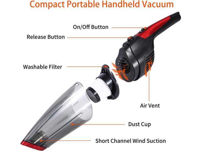Fityou Handheld Vacuum Cleaner Cordless, Rechargeable (USB Charge), Powerful Suction Cleaner, Portable Hand Vacuum for Pet Hair Home and Car...