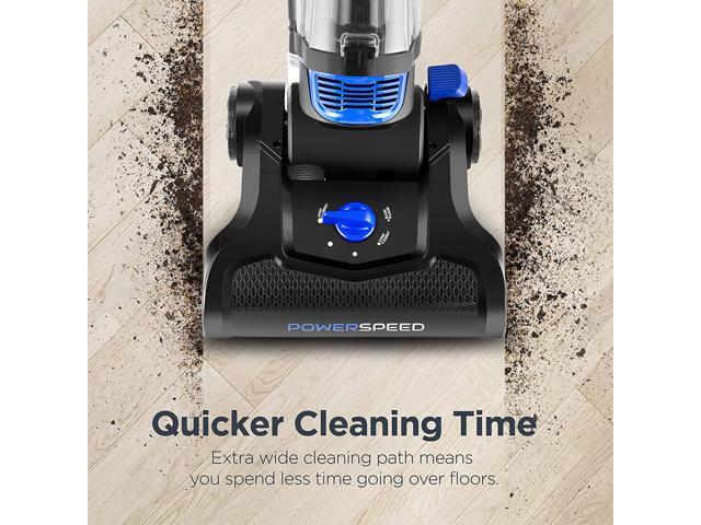 Eureka Lightweight Powerful Upright Vacuum Cleaner for Carpet and Hard Floor, PowerSpeed, New Model,Blue,black/New Model