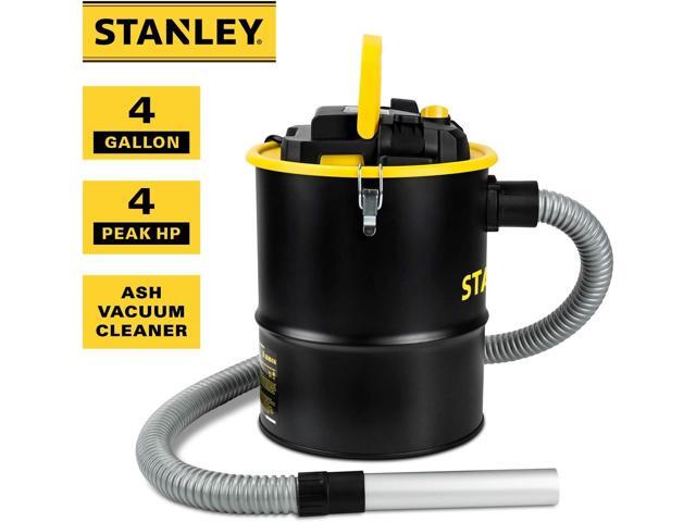 STANLEY Ash Vacuum Cleaner, Portable 4 Gallon Capacity Ash Vac Canister, Powerful 4 Peak HP Horsepower Motor, Ideal for Pellet Stoves, BBQ Grills,...